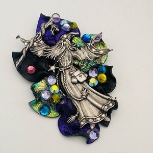 RARE Collector's Jekari Designs Wizard & Serpent Crystal Brooch